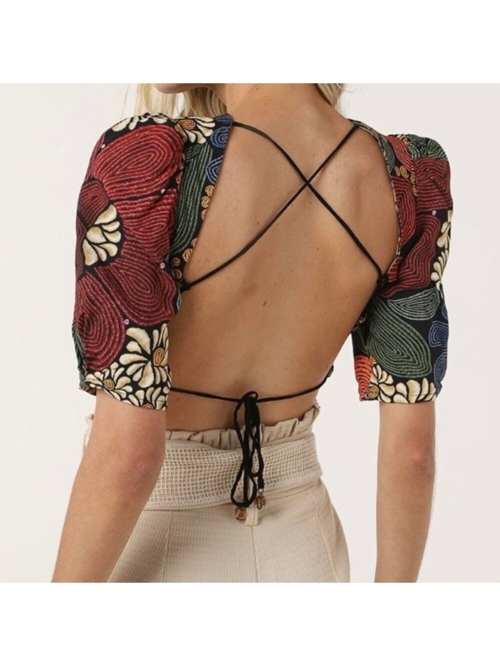 FARM Rio Reversible Crop Top Floral Women’s Small Bem Me‎ Quer - Picture 10 of 14